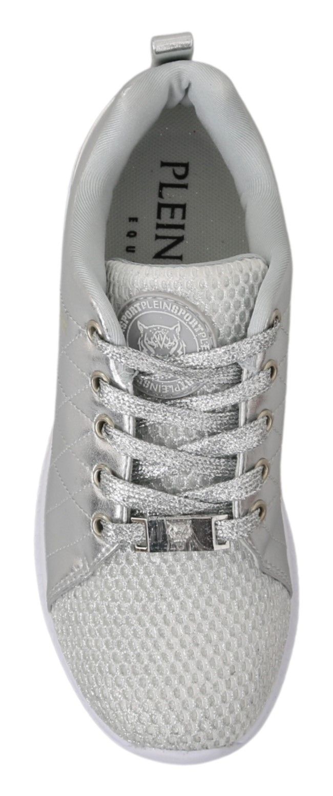 Philipp Plein Gisella Silver Polyester Sneakers