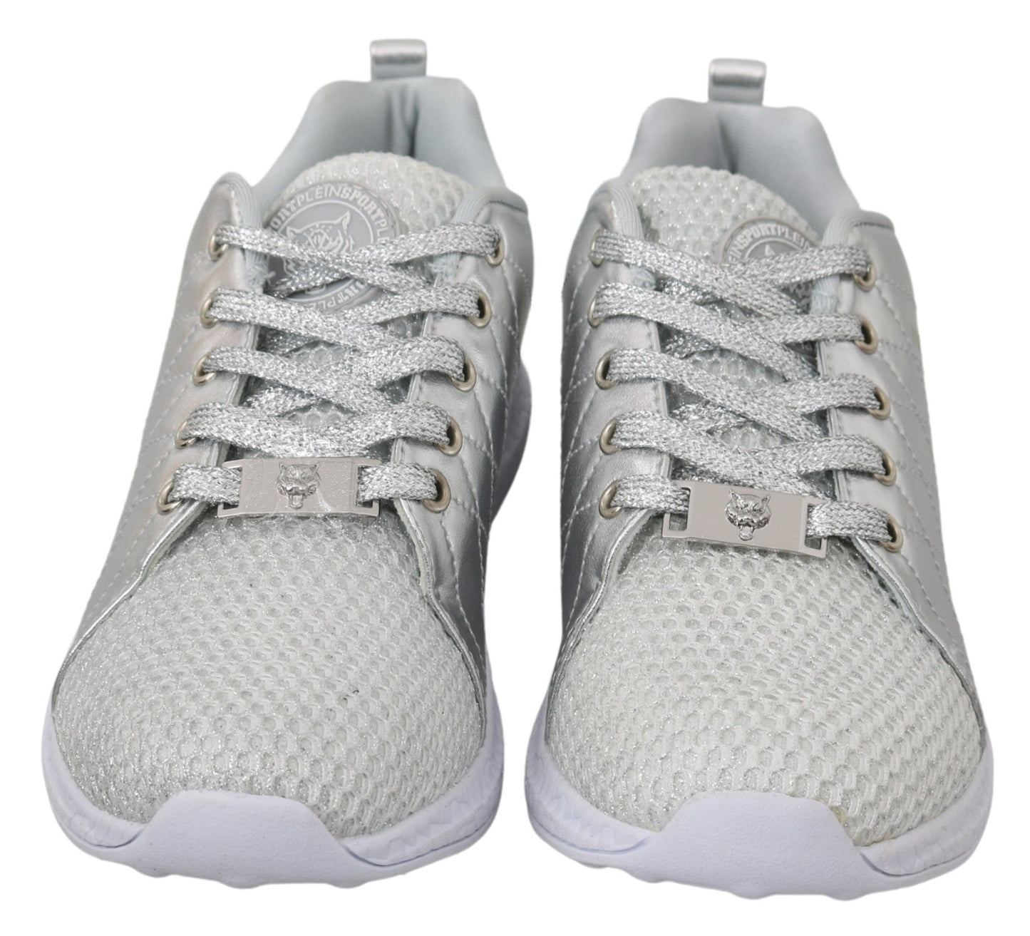 Philipp Plein Gisella Silver Polyester Sneakers