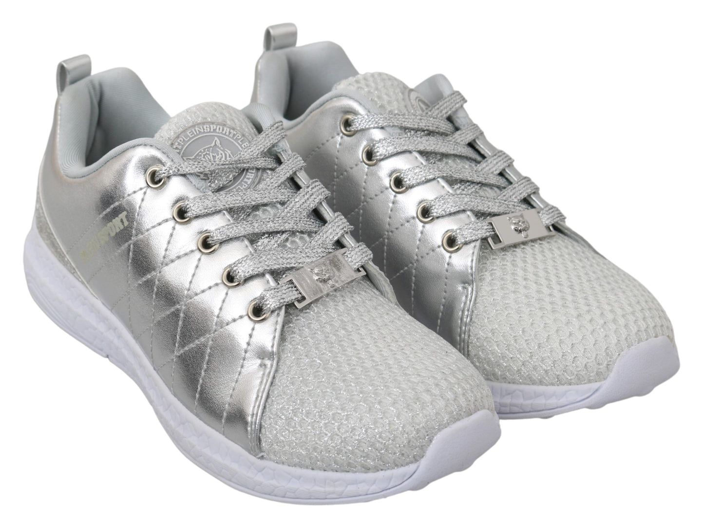 Philipp Plein Gisella Silver Polyester Sneakers