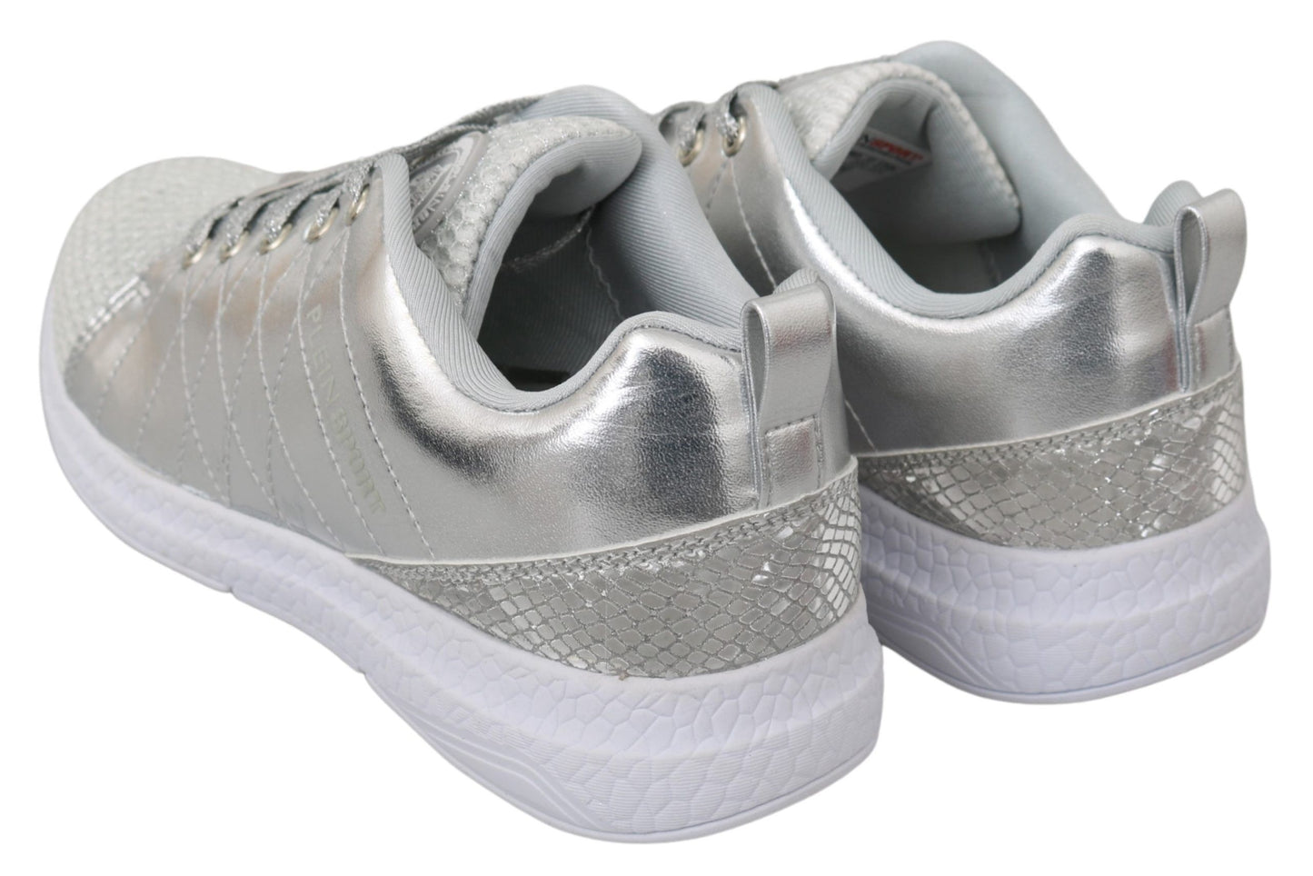 Philipp Plein Gisella Silver Polyester Sneakers