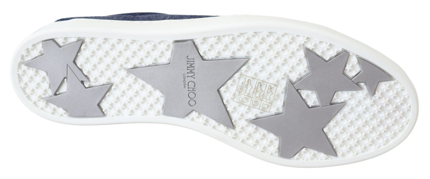 Luxury Slip-On Denim Suede Sneakers - Blue