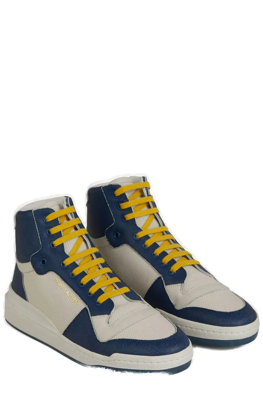 Saint Laurent: Elevate Your Style with Mid-Top Blue Luxury Sneakers