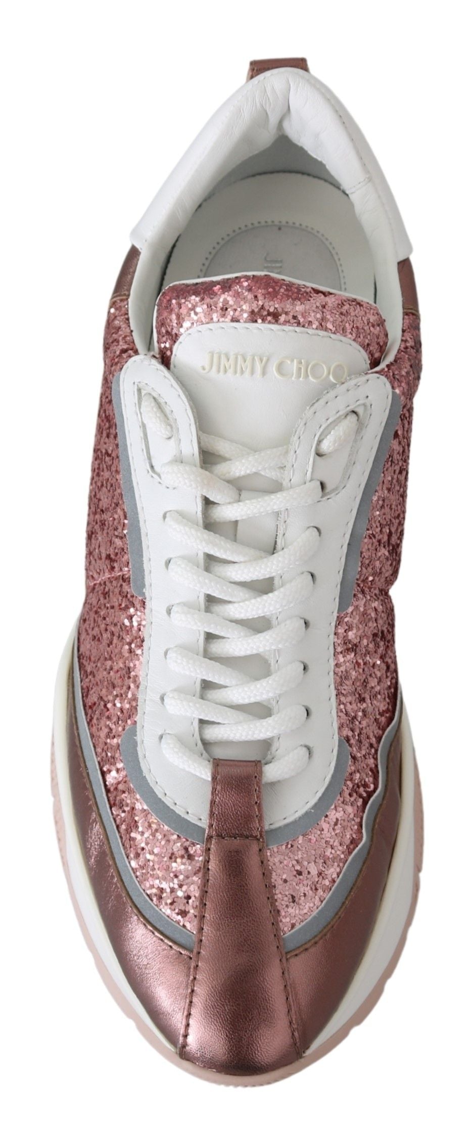 Glitter Sneakers - Pink Candyfloss Leather with Sparkle Detail