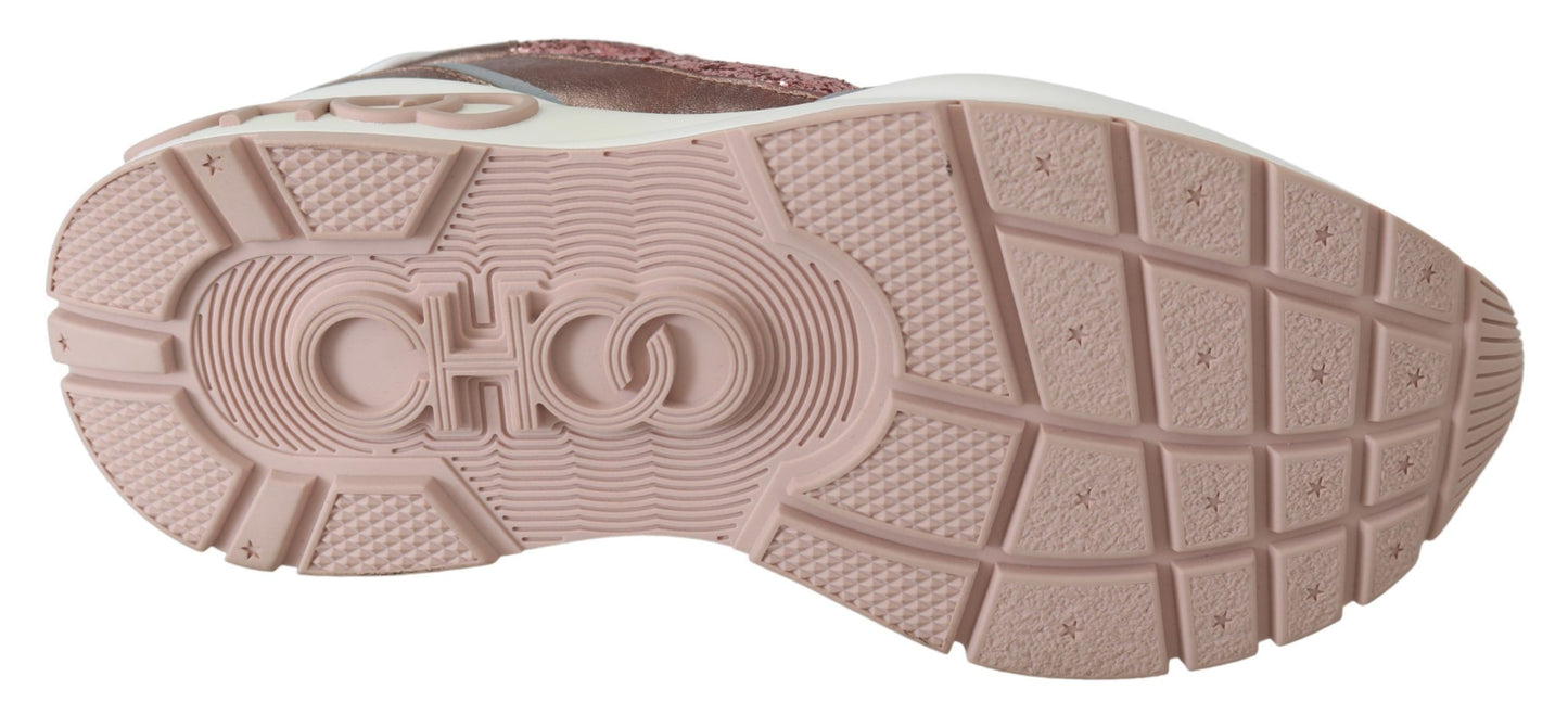 Glitter Sneakers - Pink Candyfloss Leather with Sparkle Detail