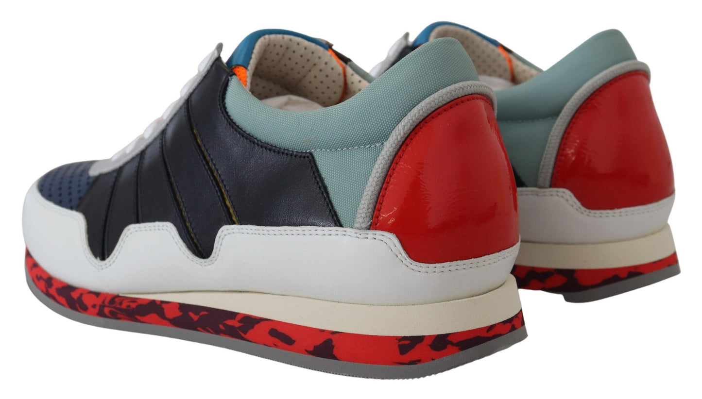 Dolce & Gabbana Multicolor Leather Low-Top Sneakers