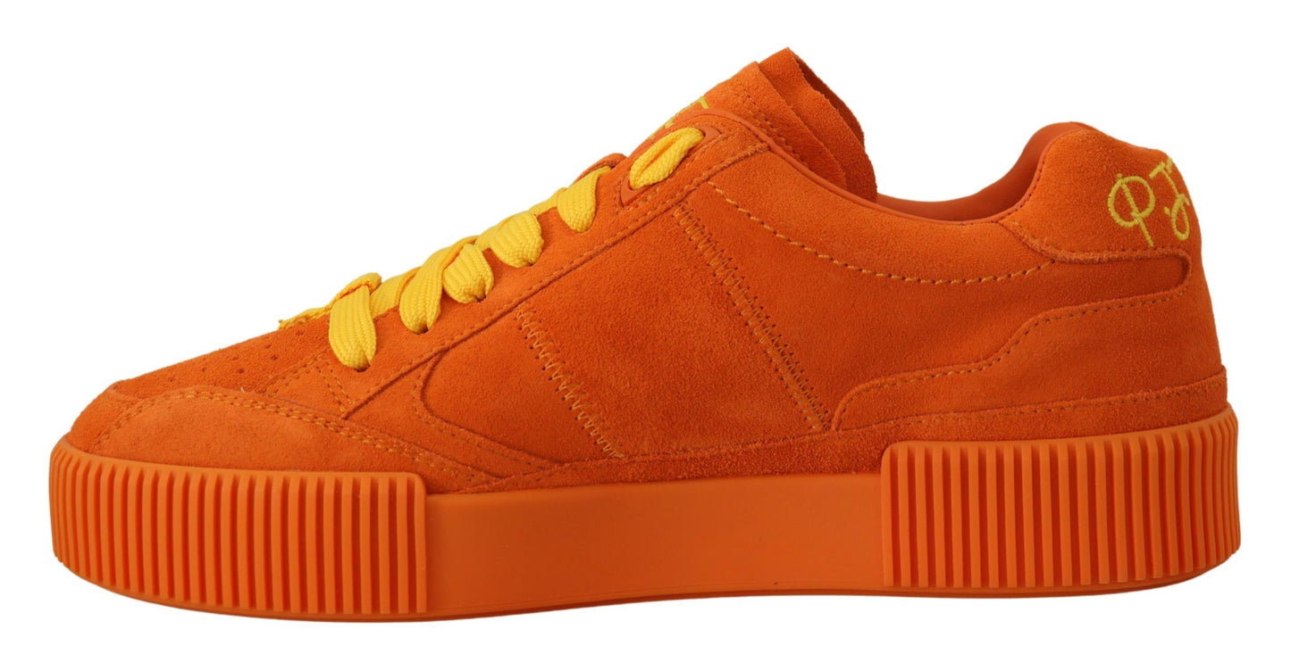 Orange Suede Leather P.J. Tucker Edition Lace-Up Sneakers