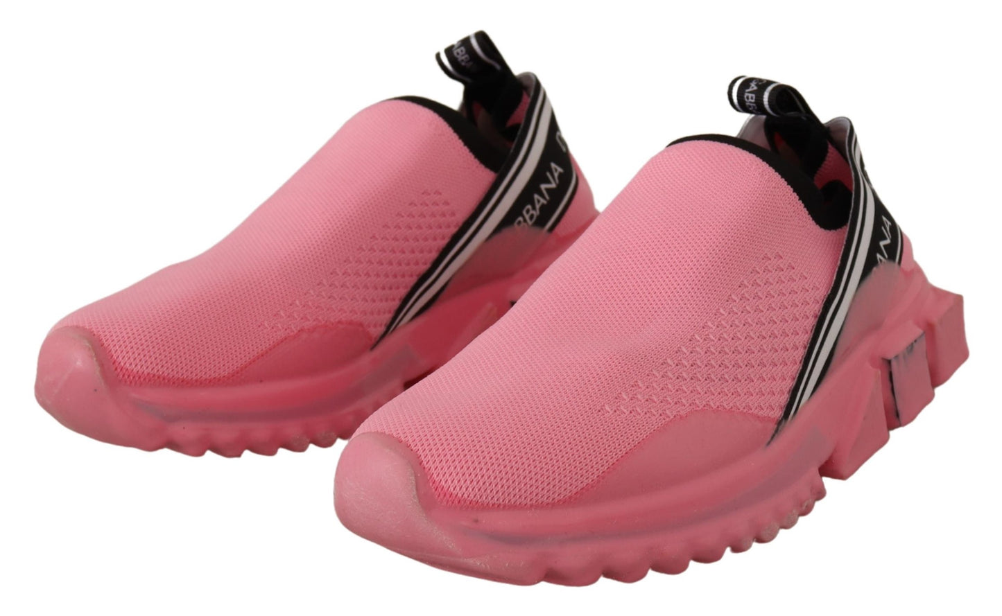 Dolce & Gabbana Pink Low-Top Slip-On Casual Sorrento Sneakers
