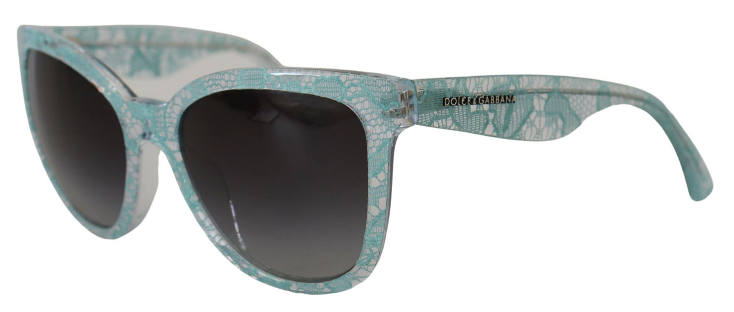 DG4190 Sicilian Lace Acetate Sunglasses - Blue Frame with Grey Gradient Lenses