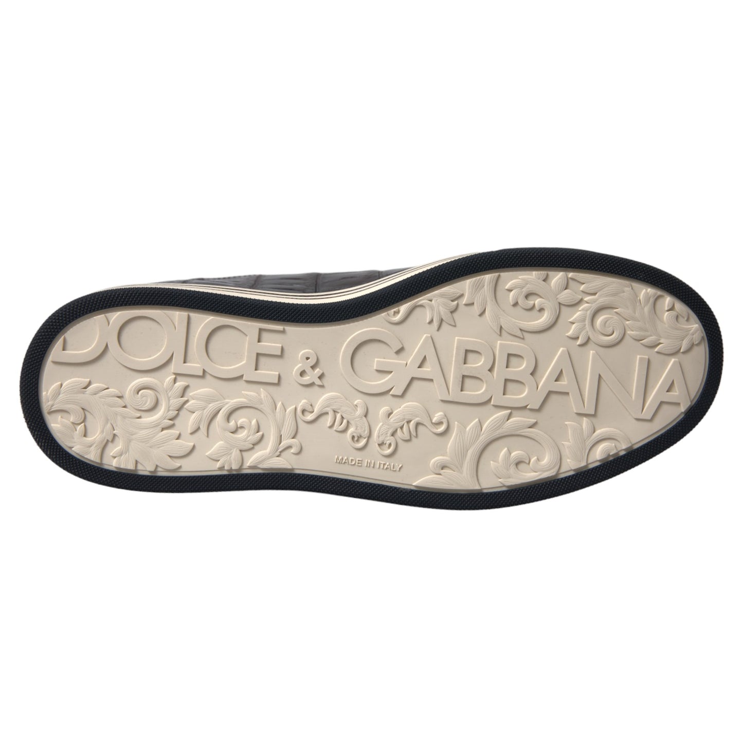 Dolce & Gabbana Brown Crocodile Exotic Leather Men's Casual Sneakers