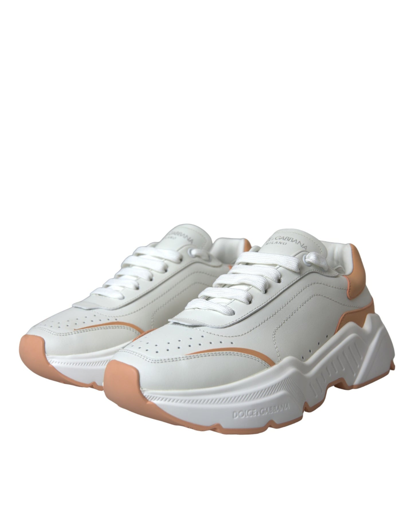 Leather DAYMASTER Low-Top Sneakers - White Peach