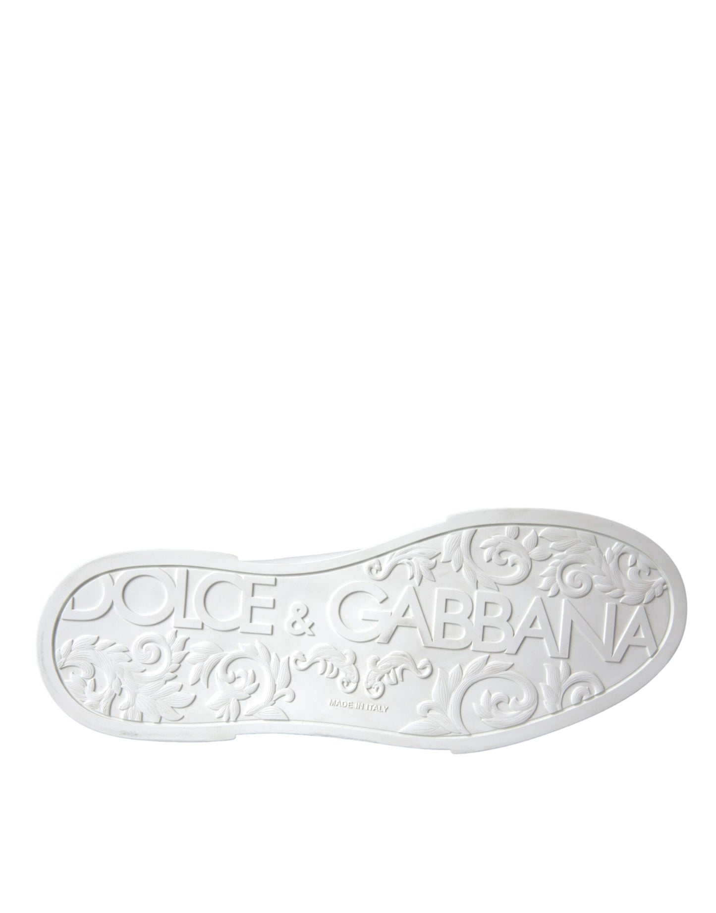 Dolce & Gabbana White Leather DG Logo Casual Low-Top Sneakers