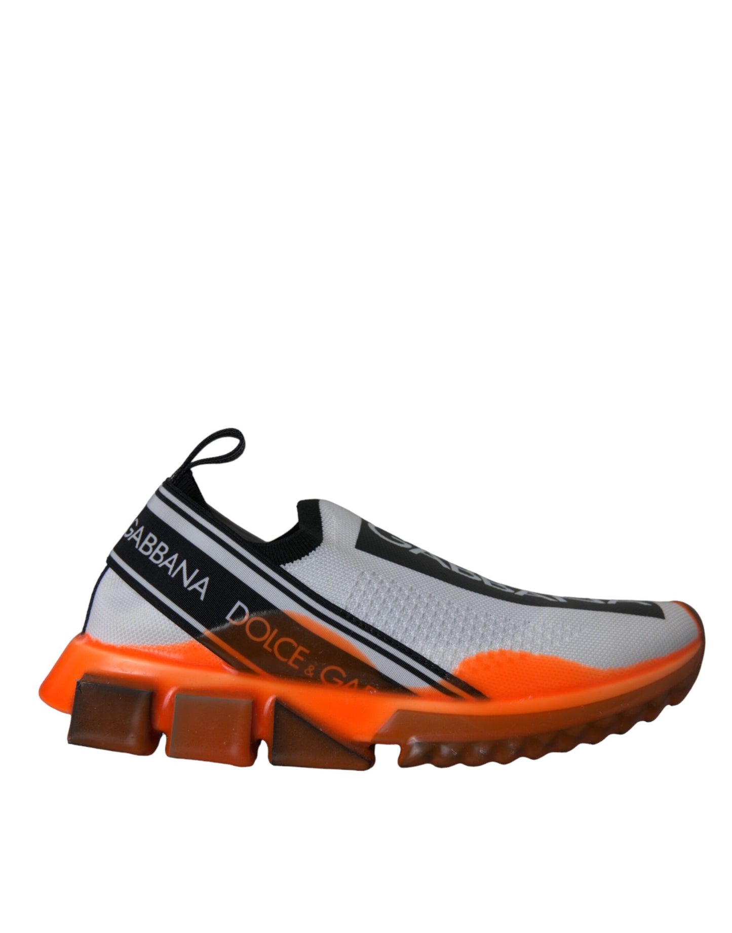 Sorrento Slip-On Sneakers - White Black Orange Designer Footwear