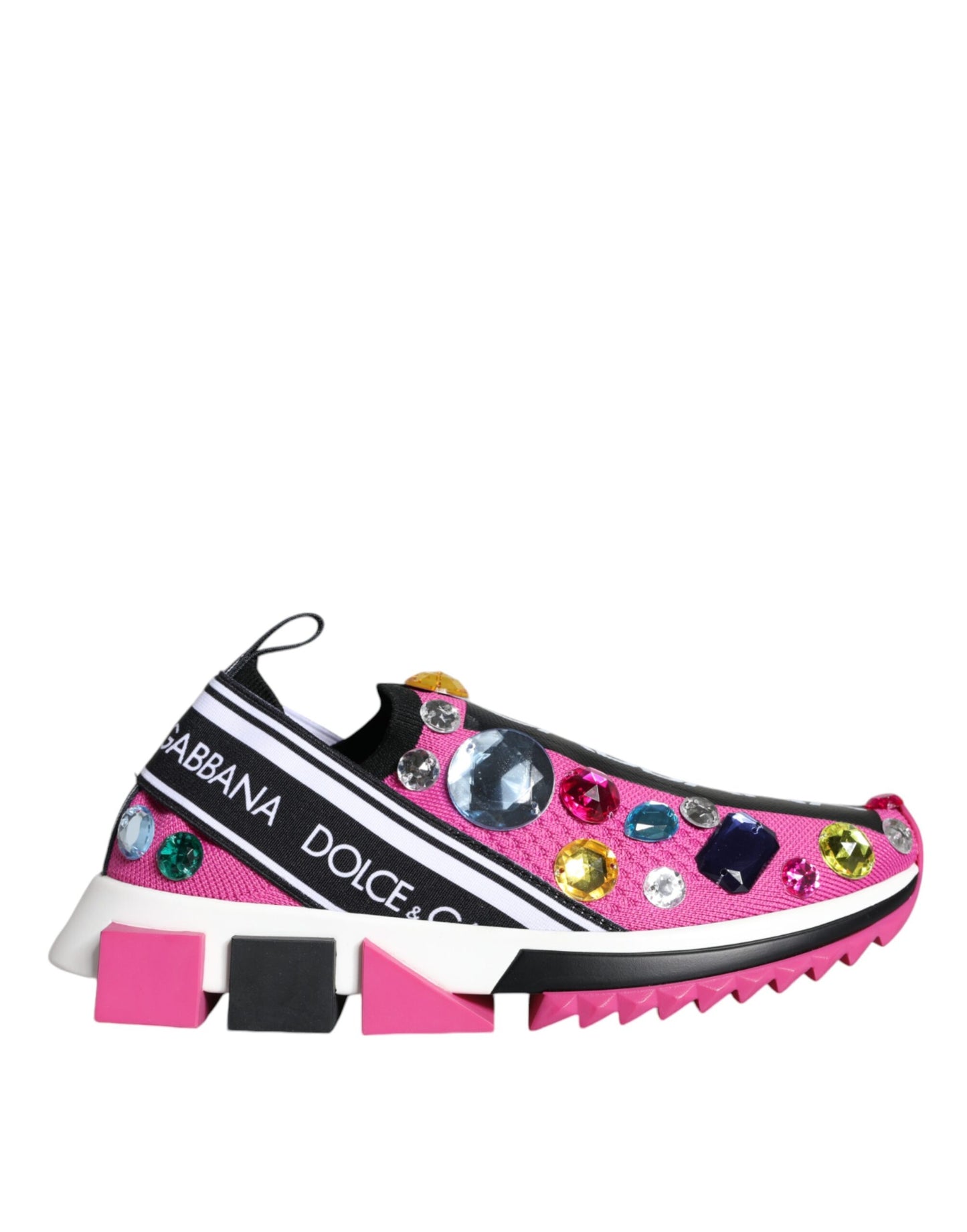 Pink Sorrento Crystal-Embellished Low Top Sneakers