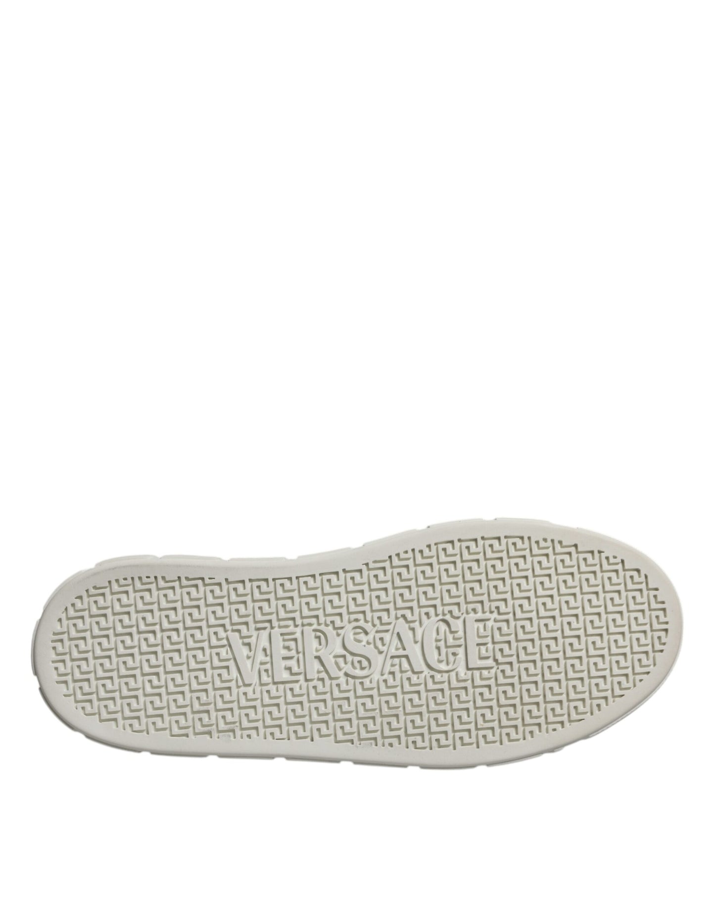 Versace White Brown Greca Print TPU Low Top Men's Sneakers