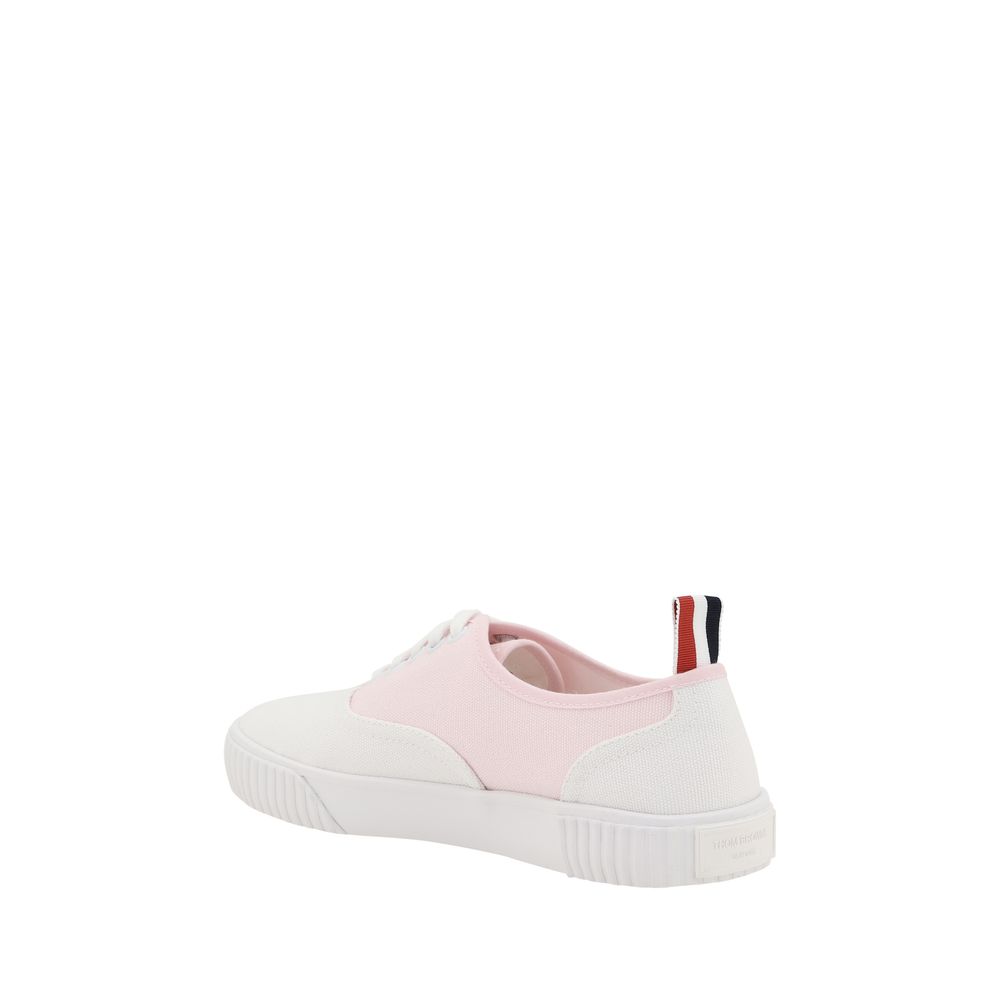 Cotton Paneled Sneakers with Lace-Up Design