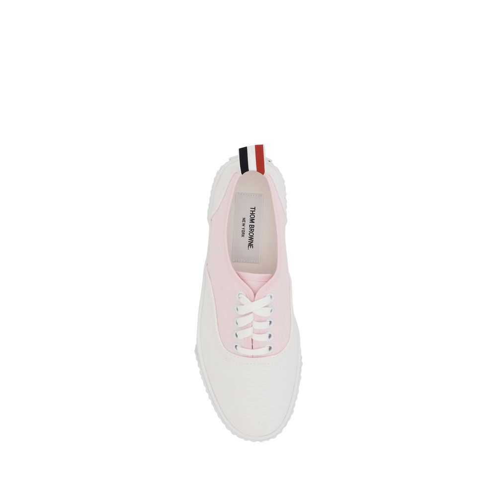 Cotton Paneled Sneakers with Lace-Up Design