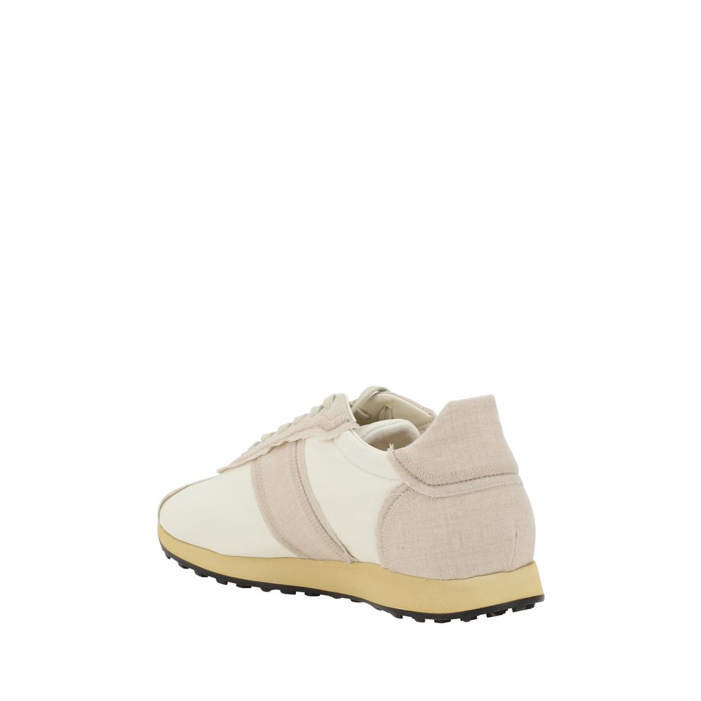 Paneled Sneakers with Lace-Up Closure