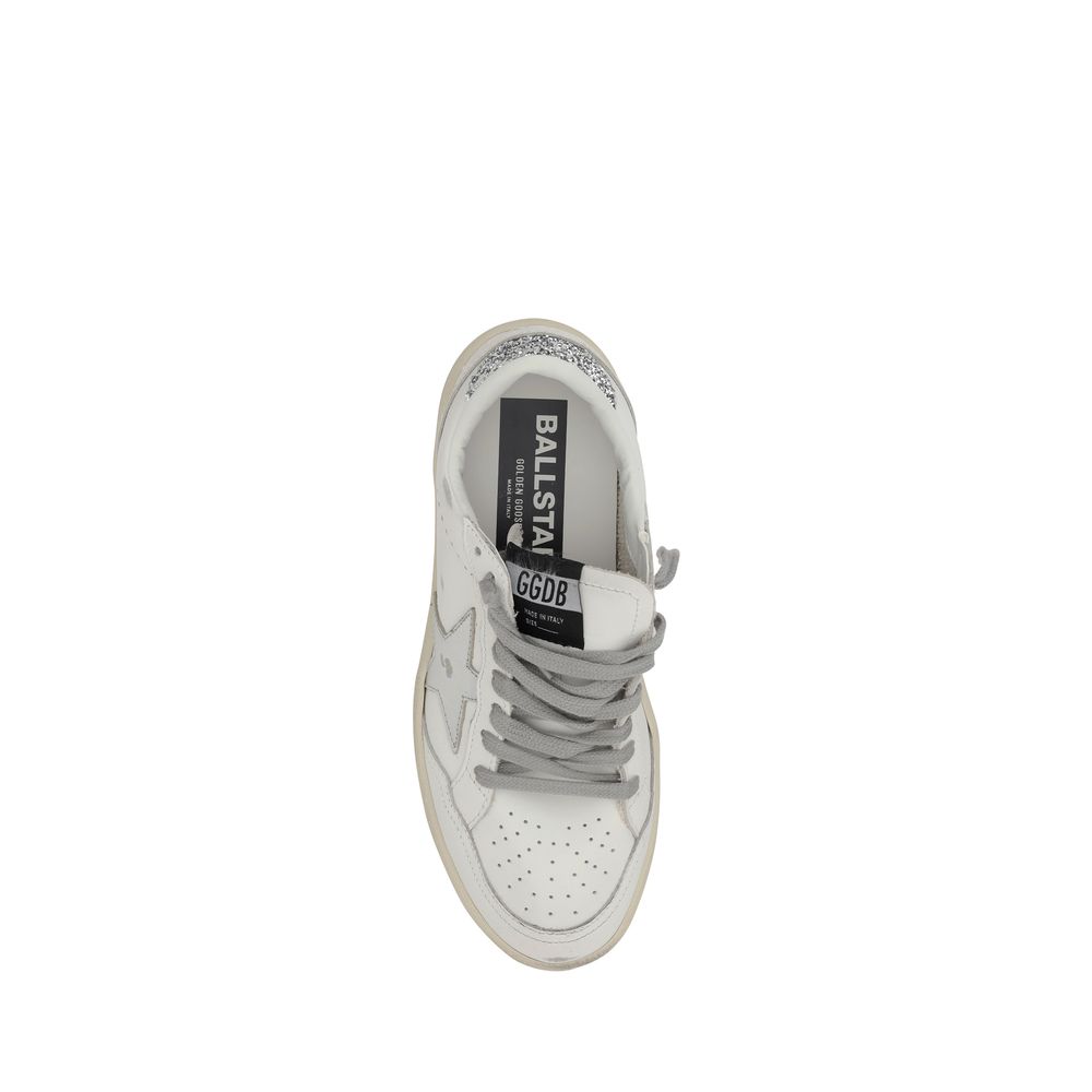 Ball Star 2 Leather Sneakers - Silver Urban Style