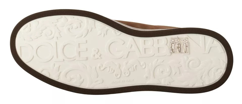 Dolce & Gabbana Brown Suede Logo Low-Top Sneakers (Men's)