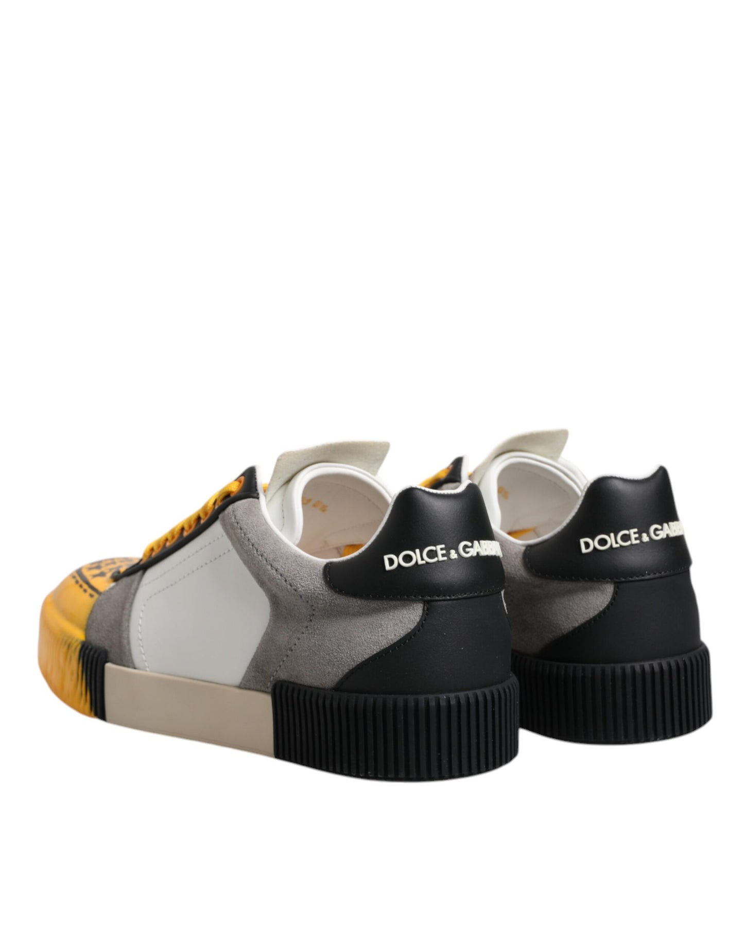 Dolce & Gabbana Multicolor Leather DNA Low Top Sneakers