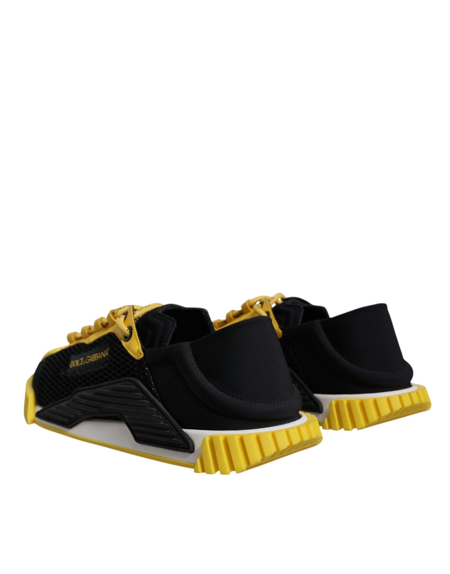 Dolce & Gabbana Black and Yellow Low-Top NS1 Sneakers