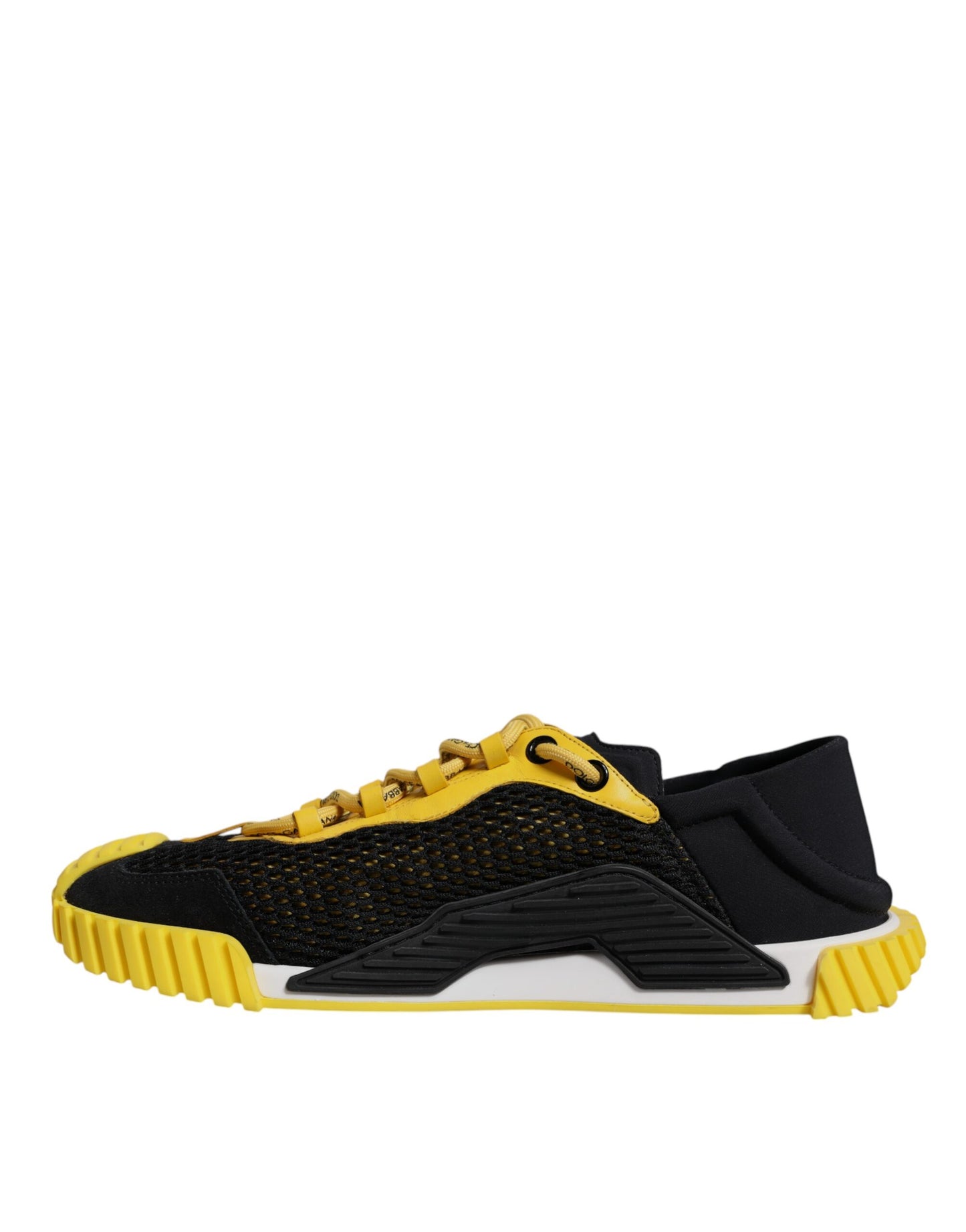 Dolce & Gabbana Black and Yellow Low-Top NS1 Sneakers