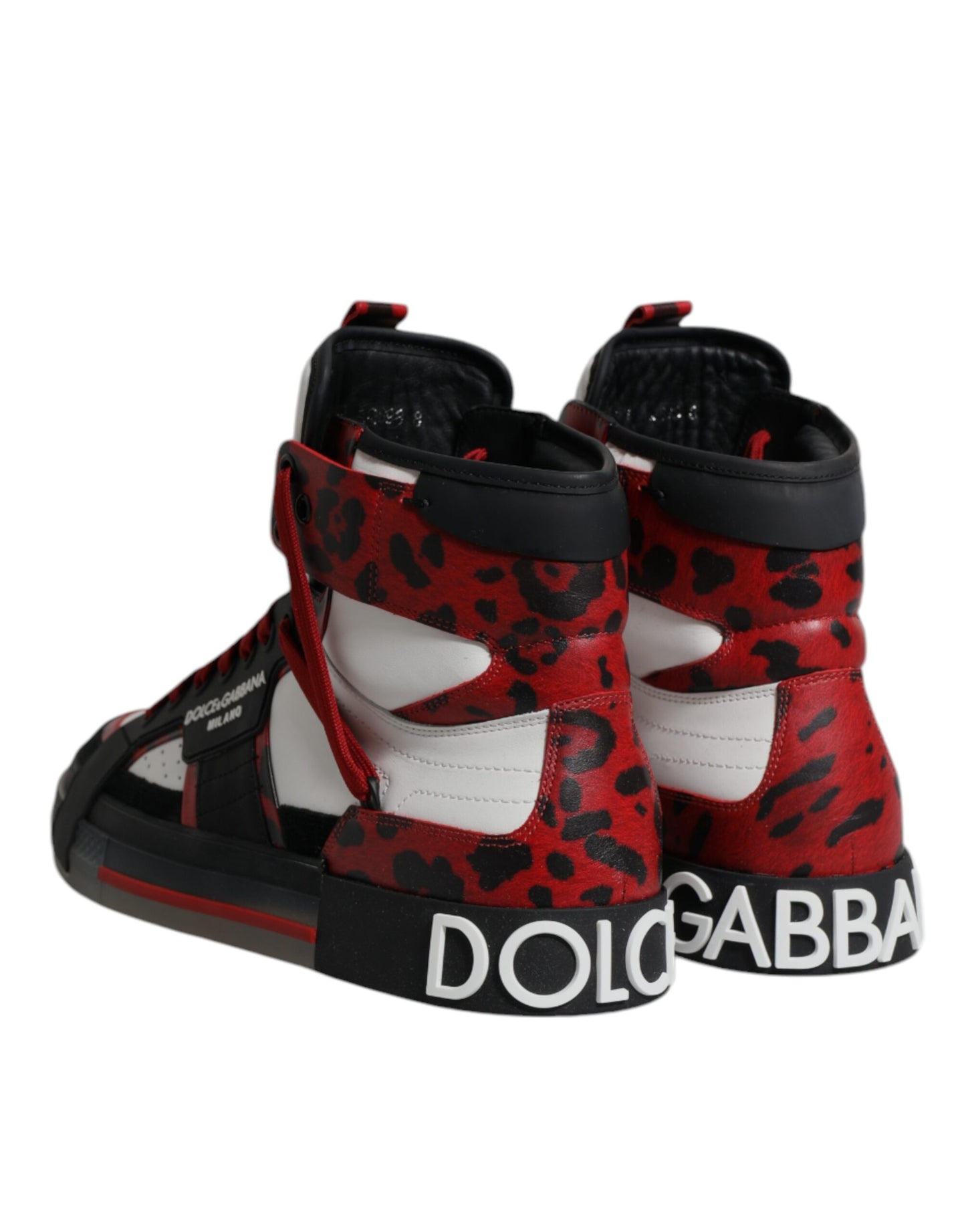 Dolce & Gabbana Multicolor Leather High-Top Sneakers