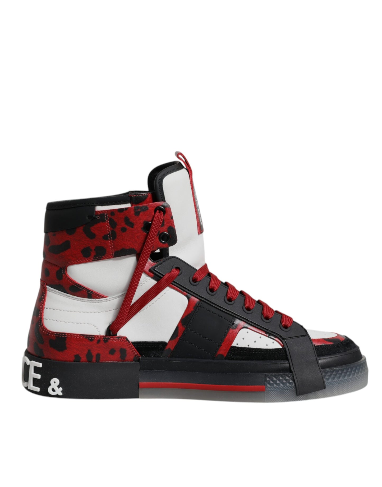 Dolce & Gabbana Multicolor Leather High-Top Sneakers