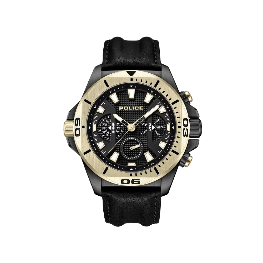 Black Artificial Leather Watch