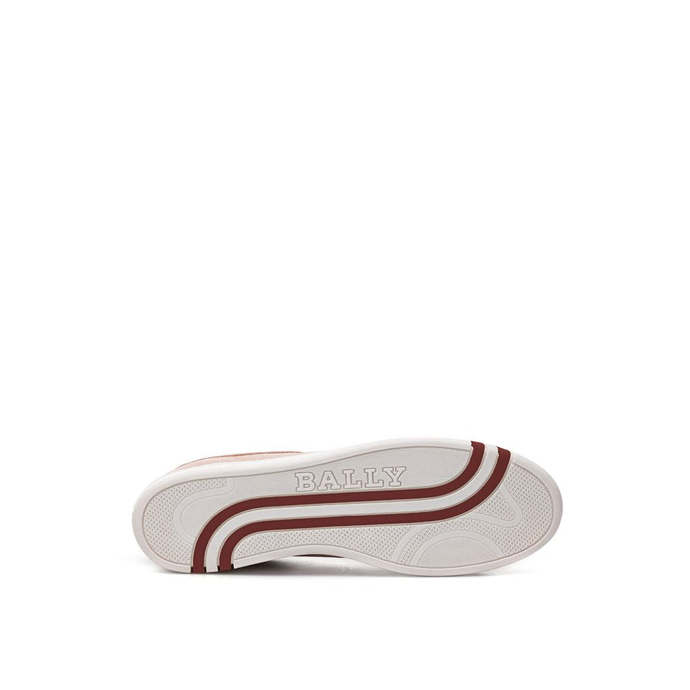 Pink Grained Leather Sneakers - Women's Low Top Designer Footwear
