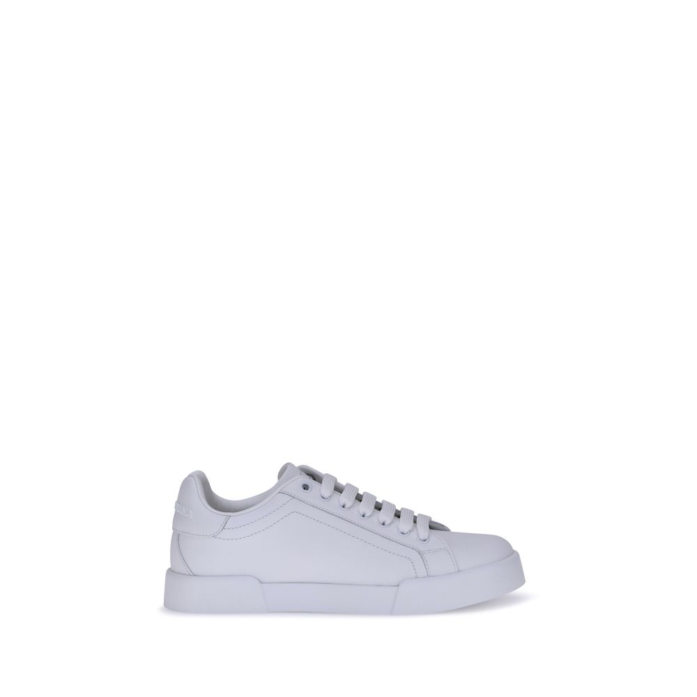 Portofino Leather Sneakers - White Low-Top Designer Shoes with Signature Branding