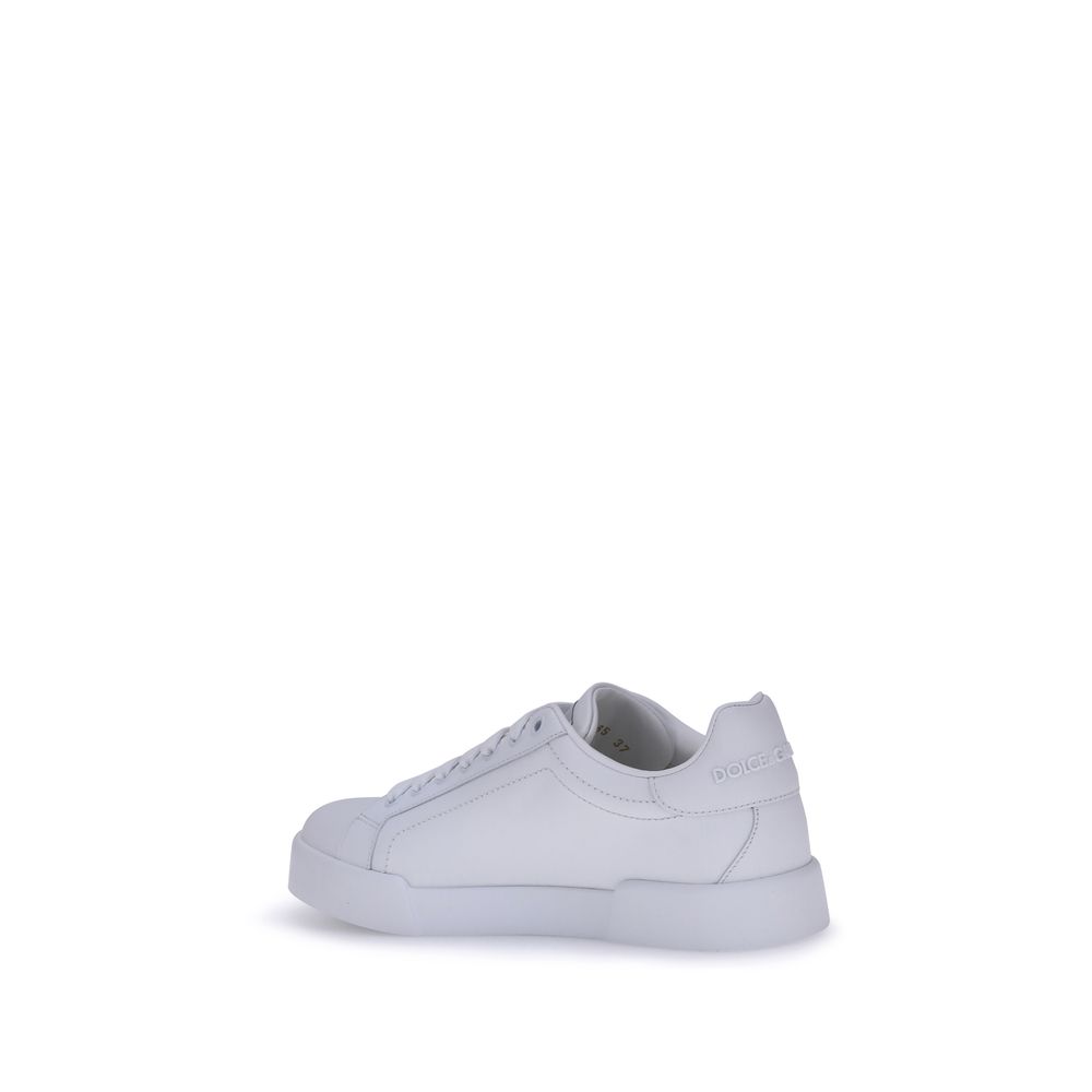Portofino Leather Sneakers - White Low-Top Designer Shoes with Signature Branding