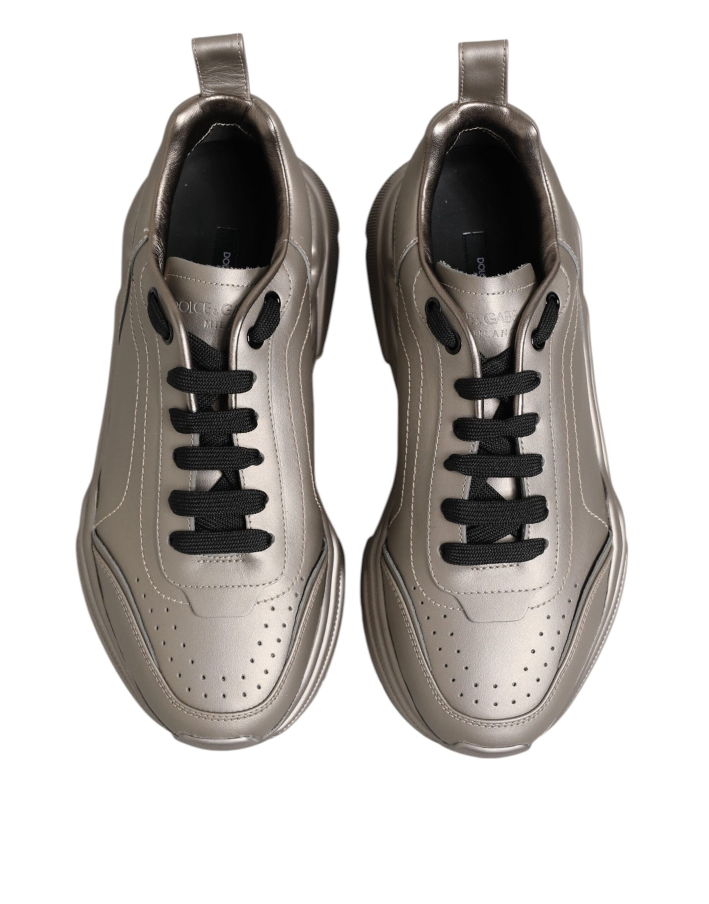 Dolce & Gabbana Silver DAYMASTER Leather Men's Sneakers