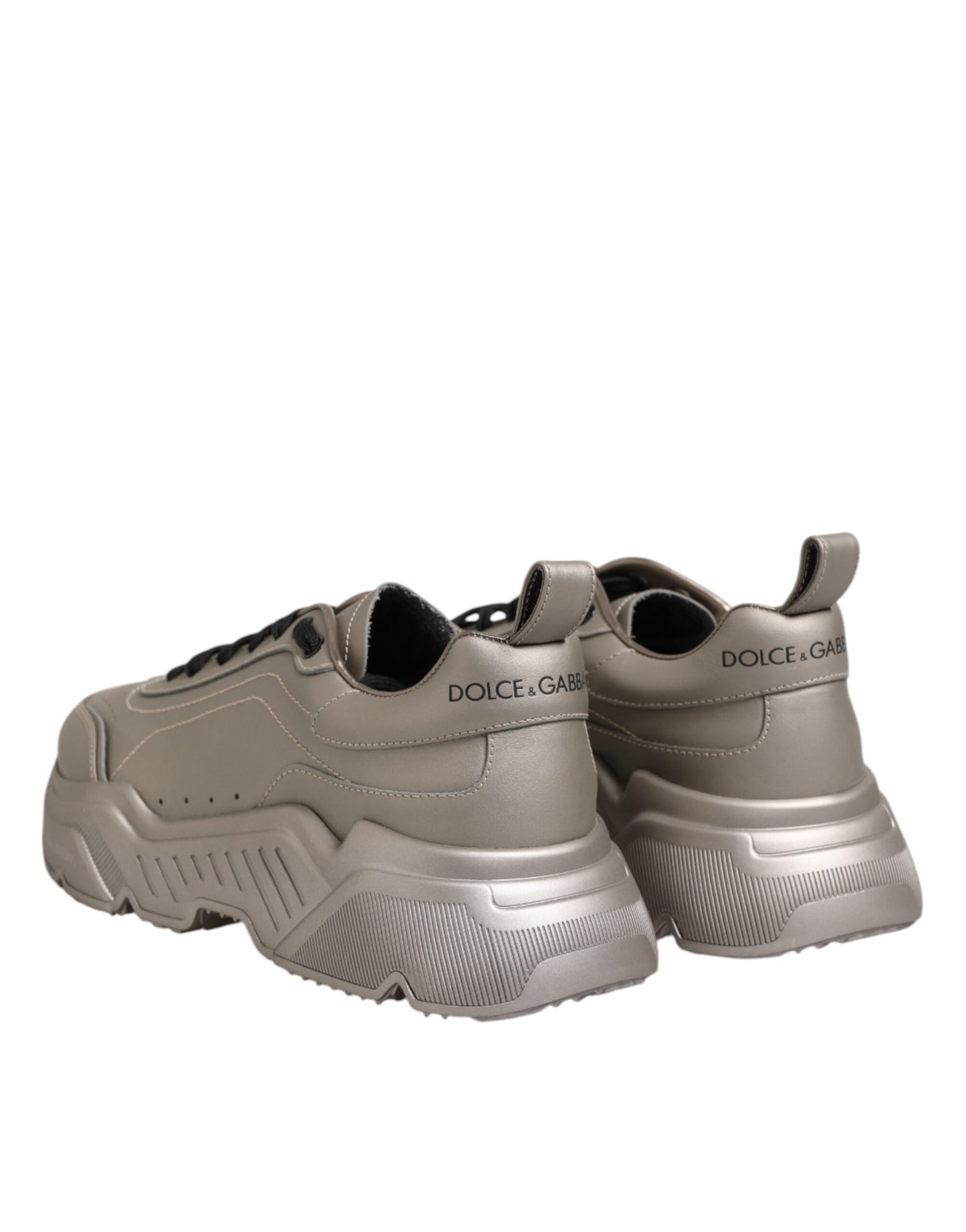 Dolce & Gabbana Silver DAYMASTER Leather Men's Sneakers