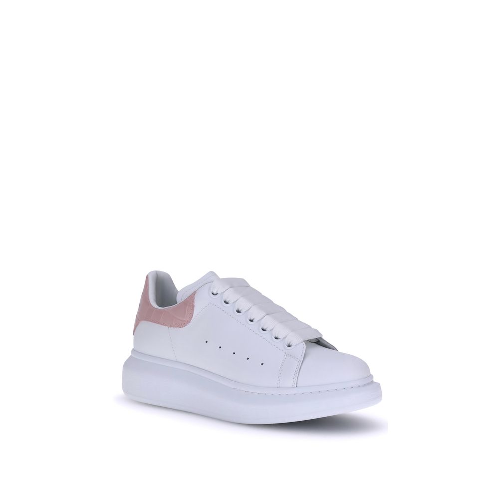 Leather Platform Sneakers with Logo Details