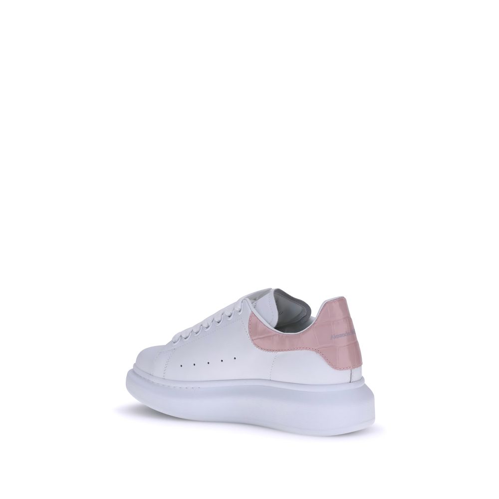 Leather Platform Sneakers with Logo Details