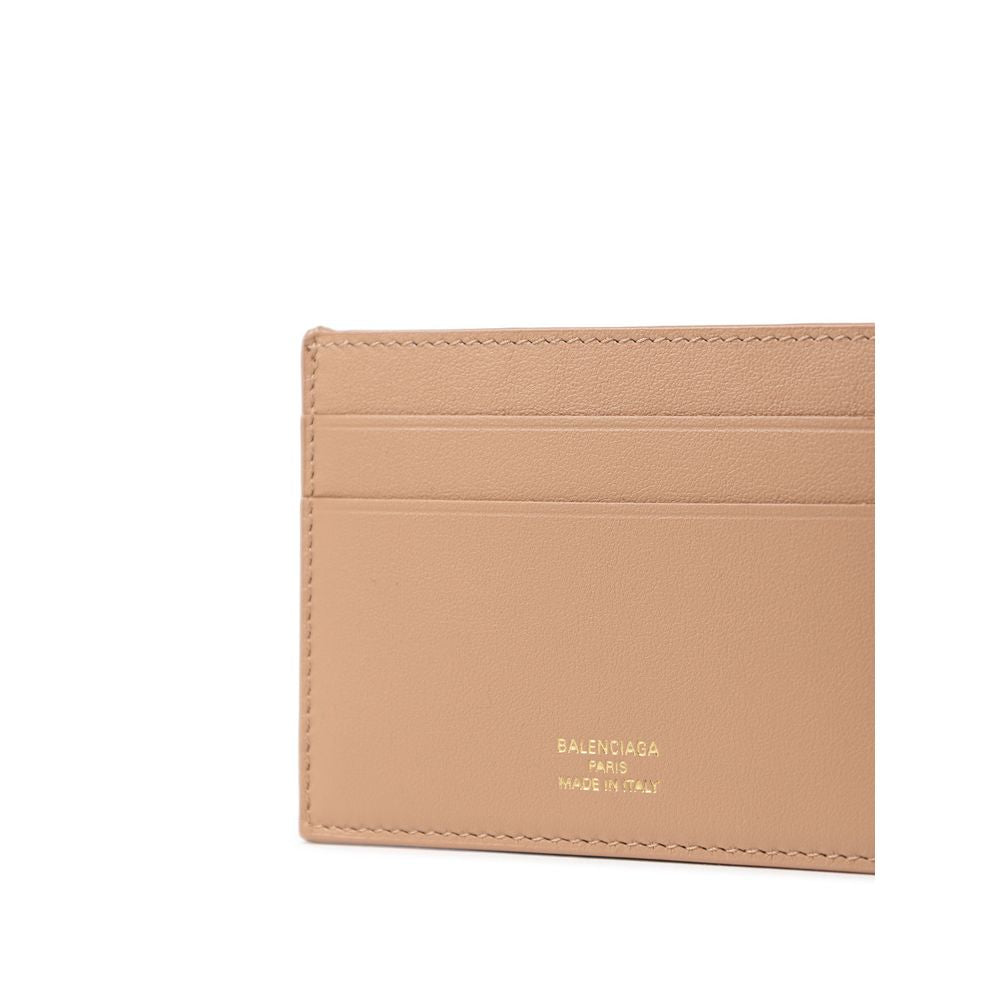 Balenciaga Beige Leather Card Holder