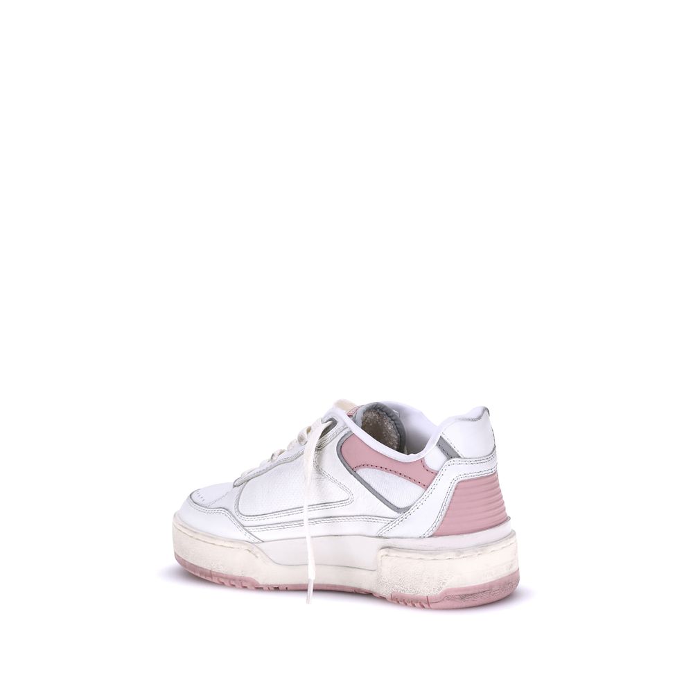 Chunky Low-Top Basketball-Inspired Sneakers with Vintage Details
