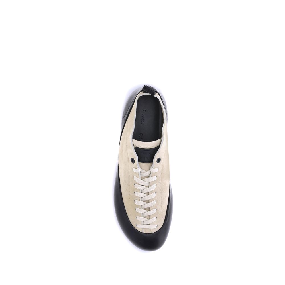 Italian Leather Sneakers - Premium Athletic Footwear with Contoured Support