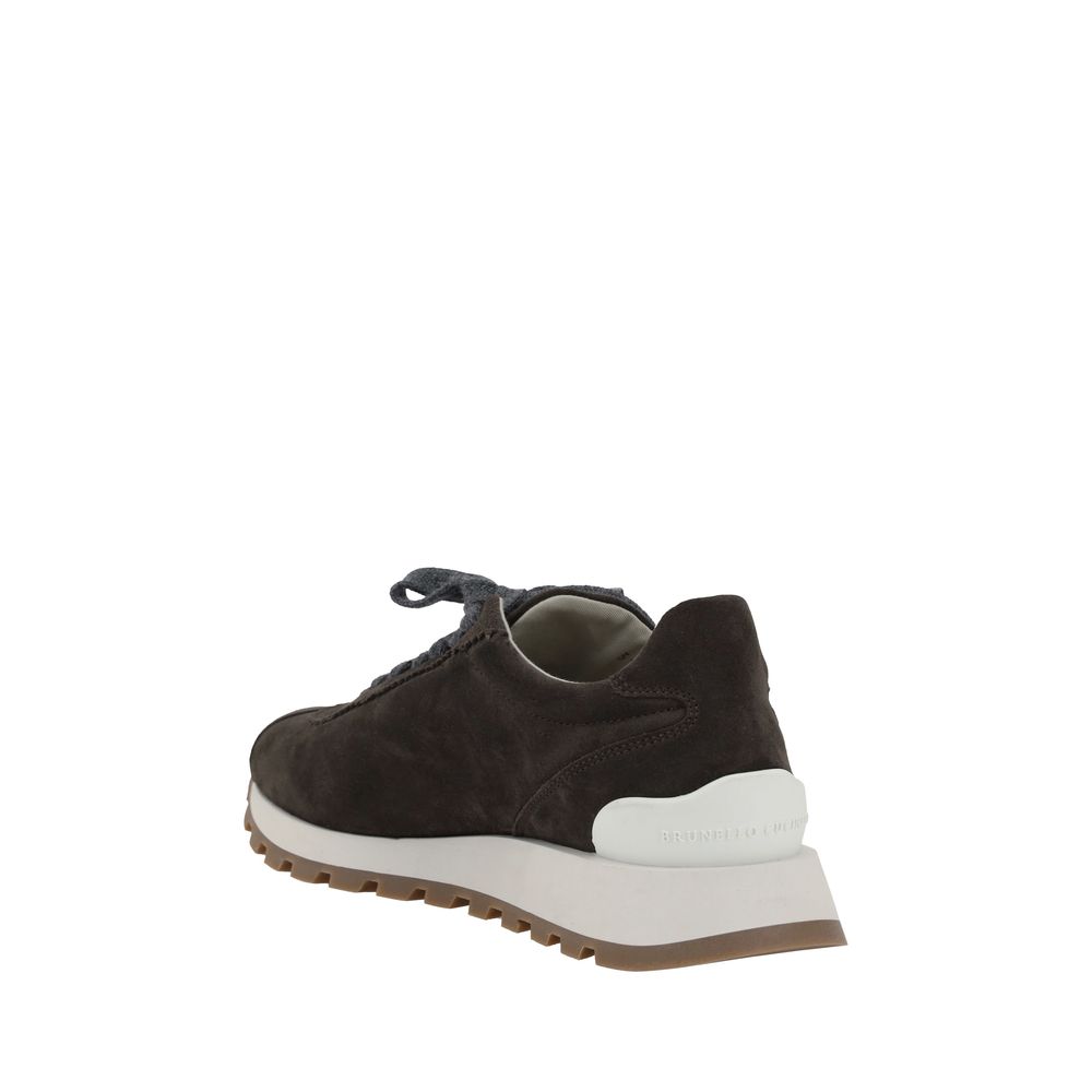 Leather Sneakers with Iconic Embellishments