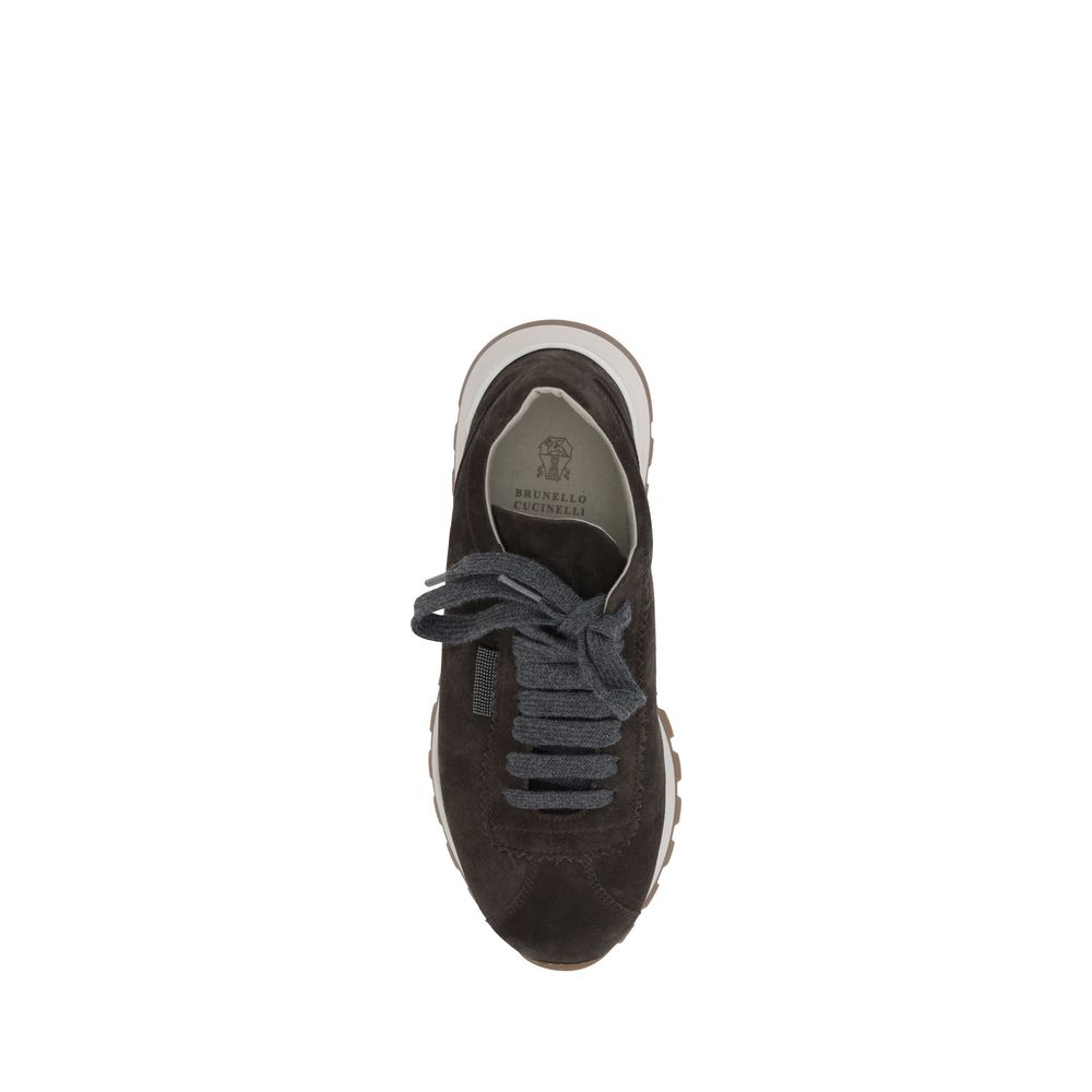 Leather Sneakers with Iconic Embellishments