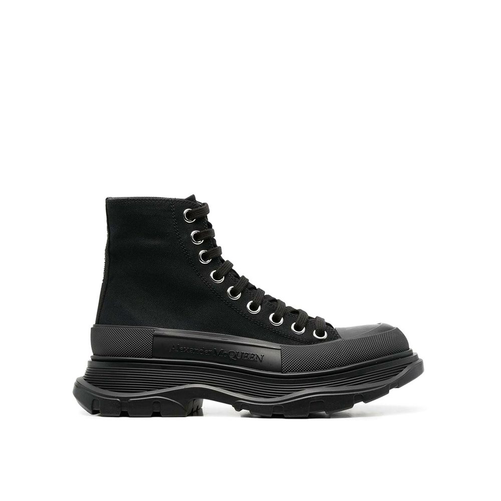 Tread Slick High-Top Canvas Sneakers - Italian Craftsmanship