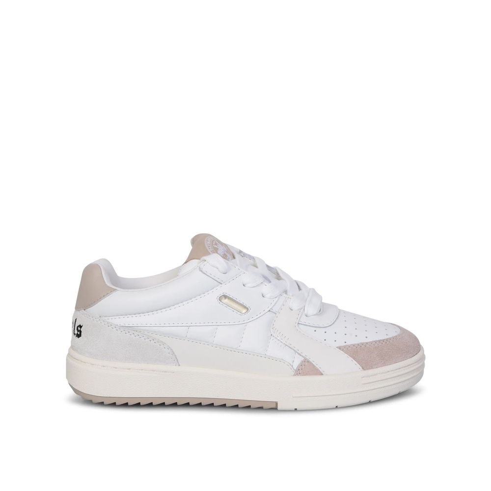 Leather University Sneakers - Women's Low Top with Perforated Details