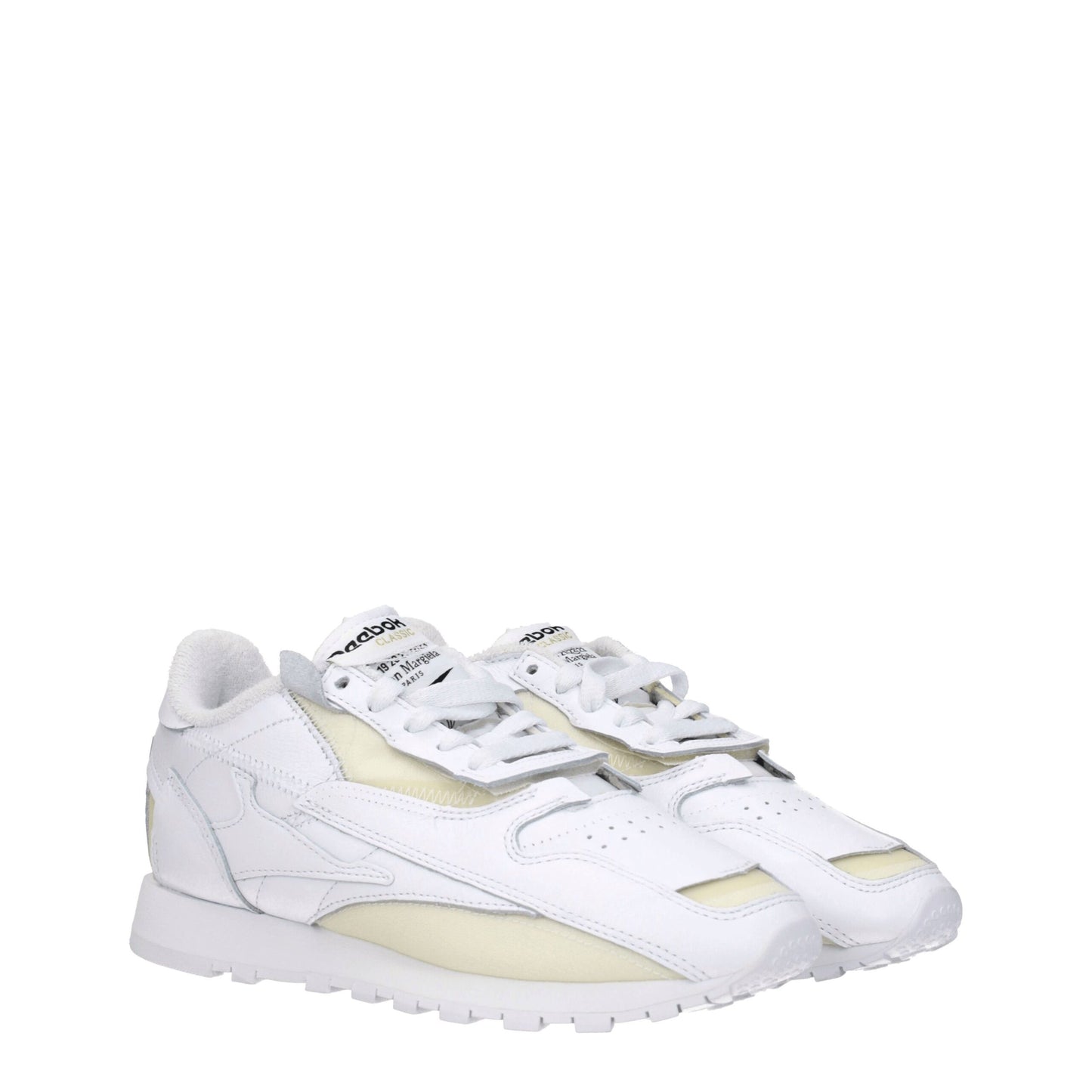 White Leather Athletic Sneakers - Designer Street Style