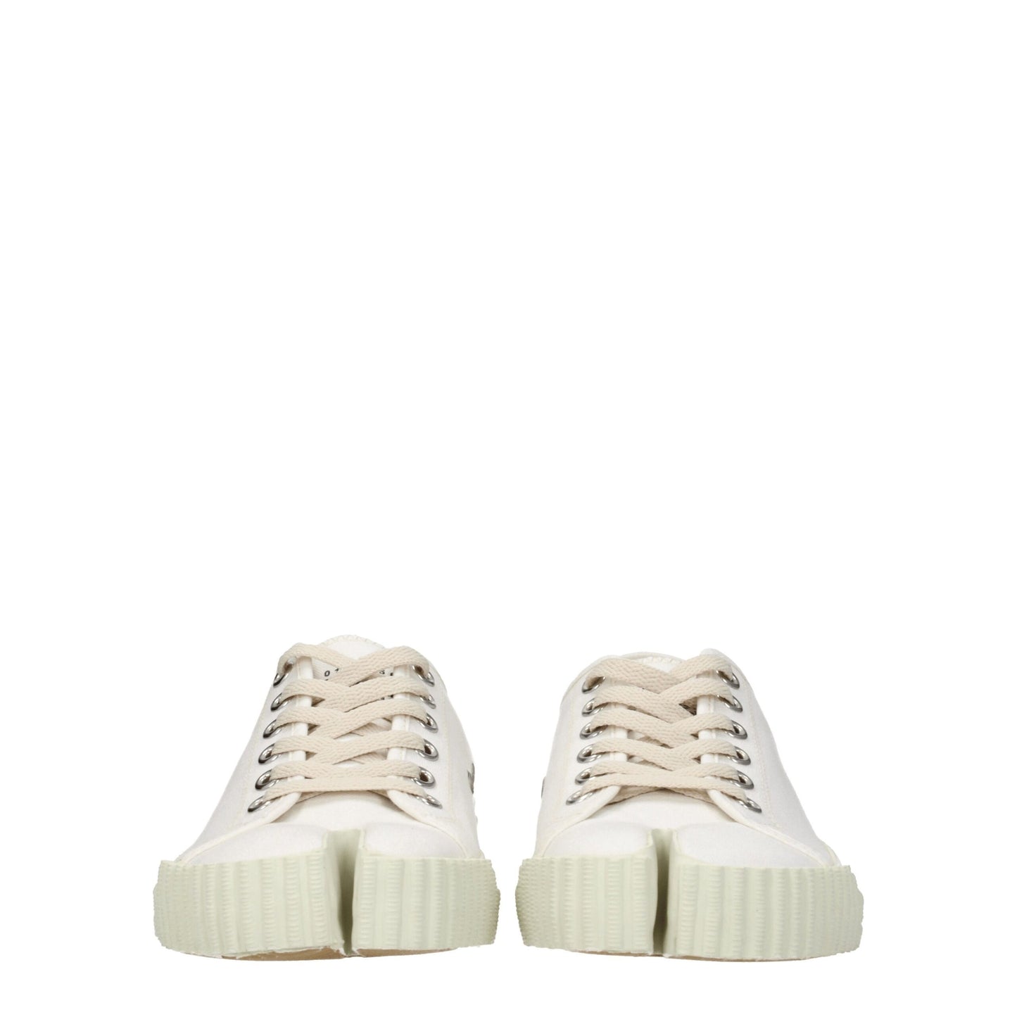 Maison Margiela White Fabric Low-Top Sneakers