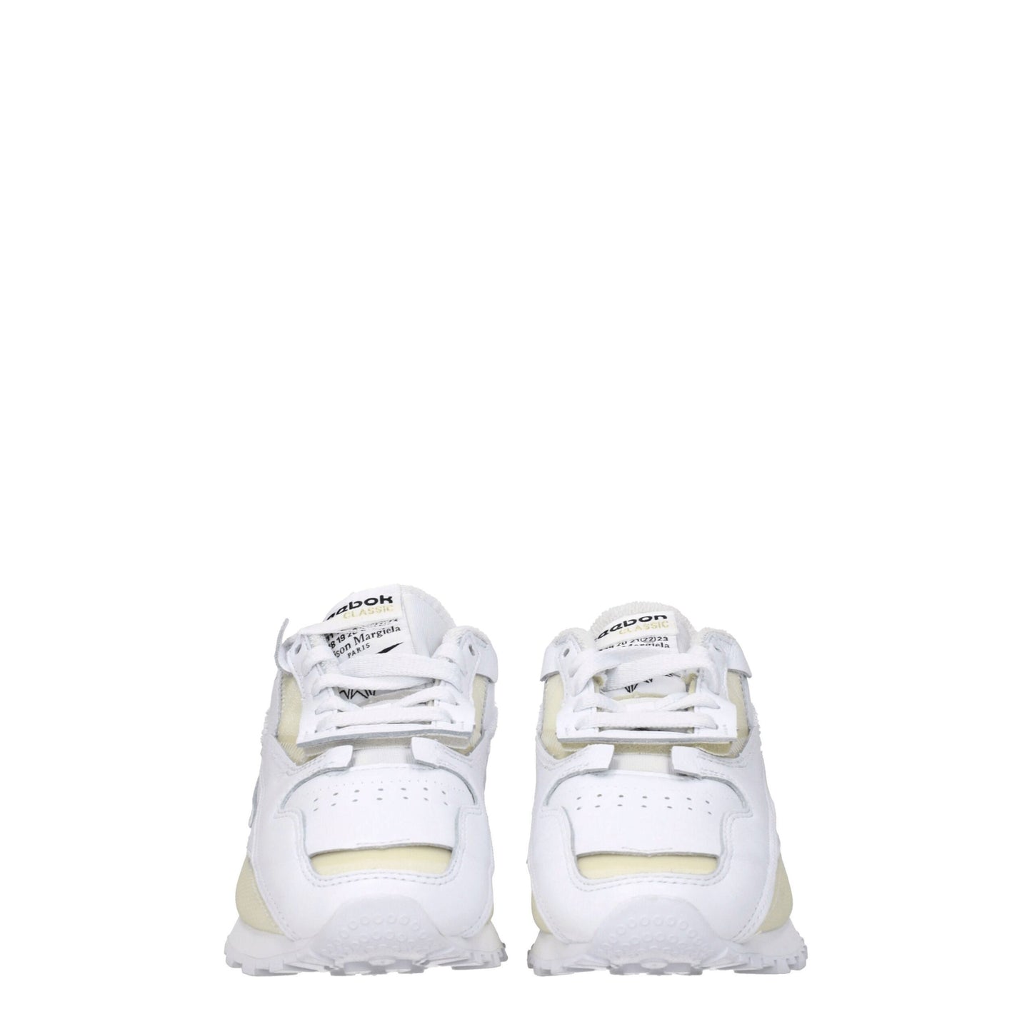 White Leather Athletic Sneakers - Designer Street Style