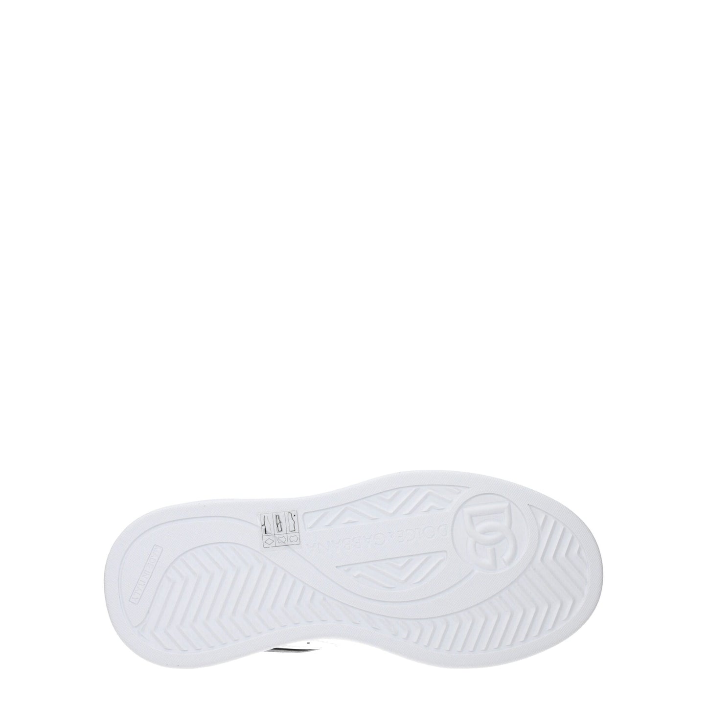 Dolce & Gabbana White Leather Low-Top Sneakers