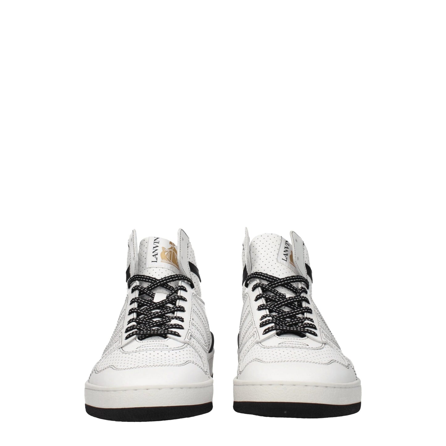 Lanvin White Leather High-Top Sneakers