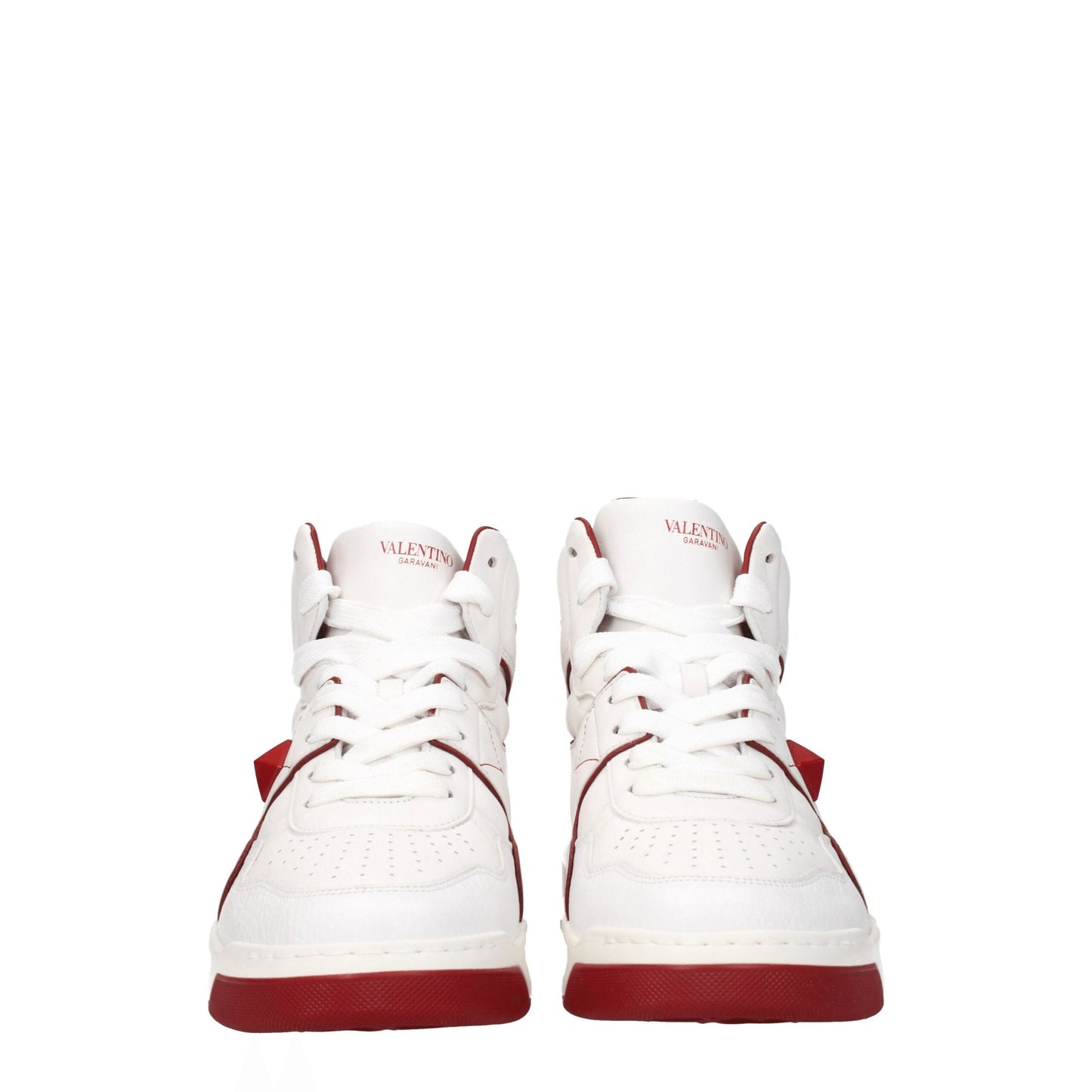 Valentino Garavani White Leather High-Top Sneakers