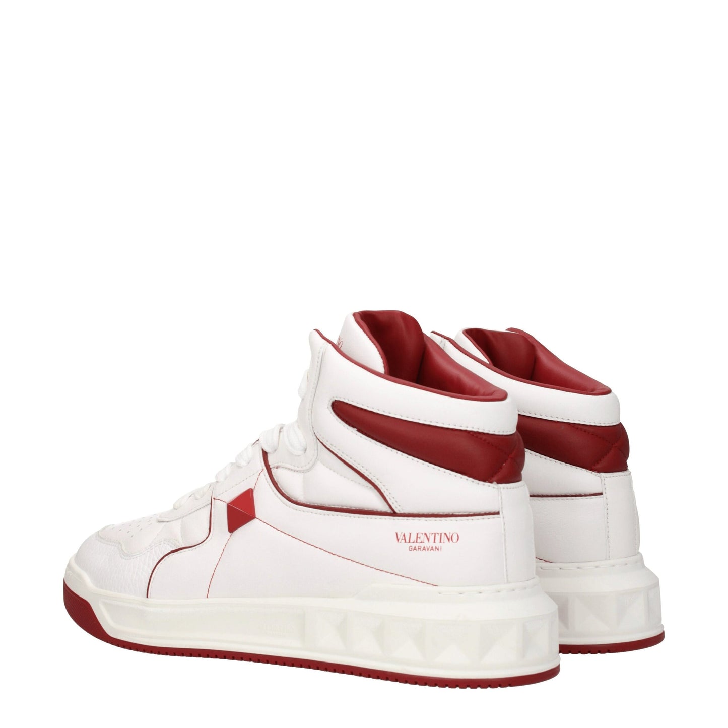 Valentino Garavani White Leather High-Top Sneakers
